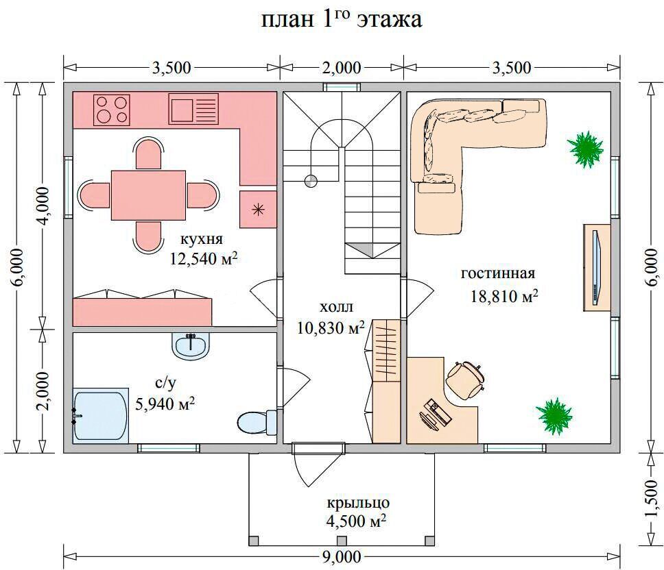 Проект дома 6х9 