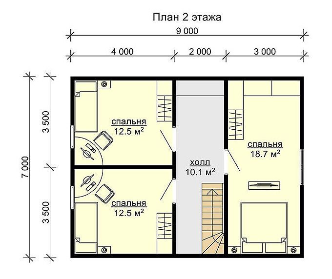 Проект дома 9х11